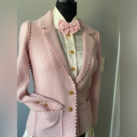 Adolfo Other - Vintage Adolfo Women’s Boucle Suit With Silk Blouse. EUC.
